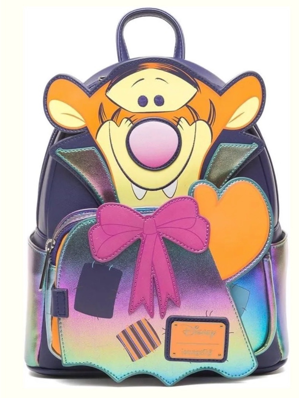 Disney Loungefly Tigger Holographic Halloween Mini Backpack - Purple & Orange